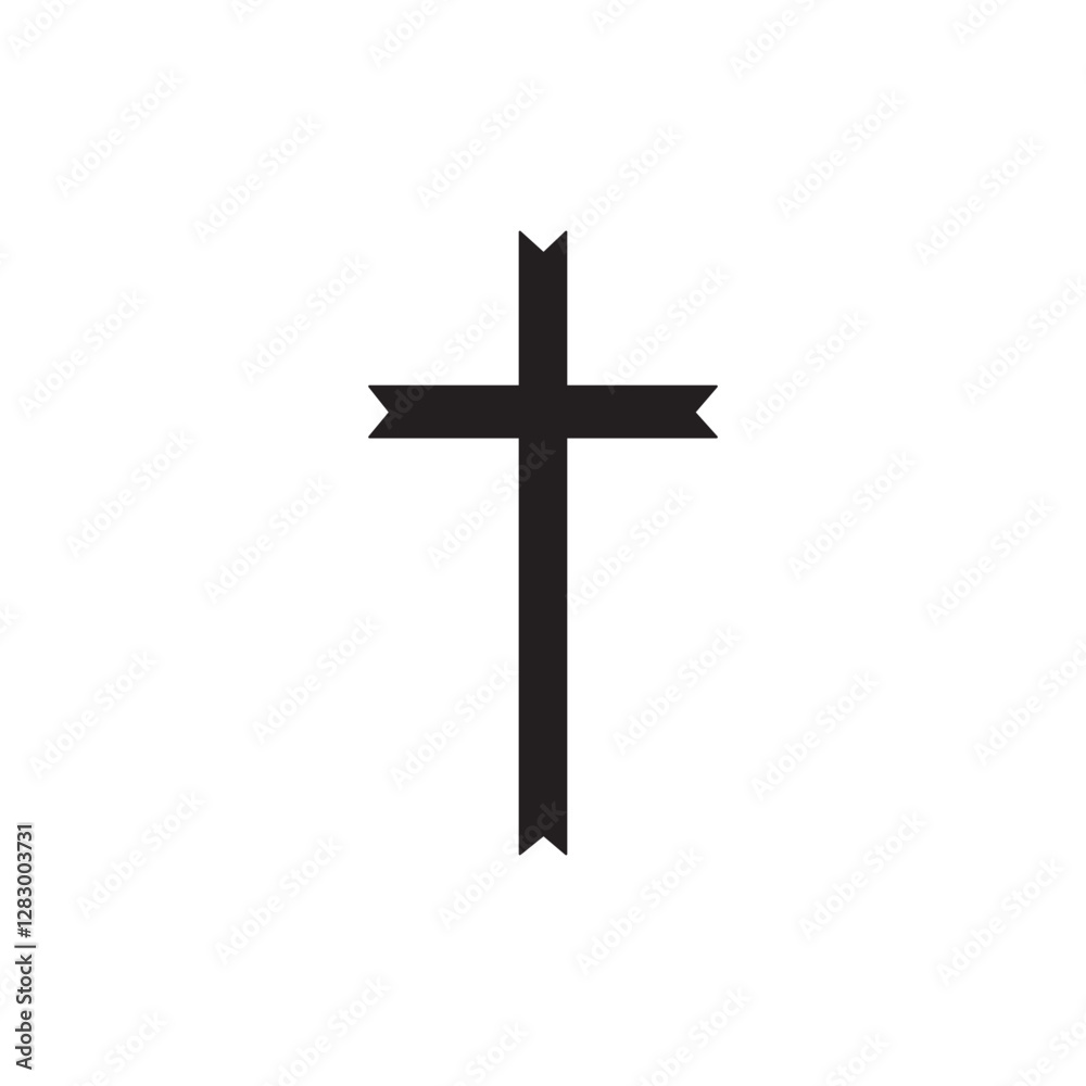 Christian cross catholic icon collection. Different style religious symbol Christian cross catholic icon collection. Different style religious symbol