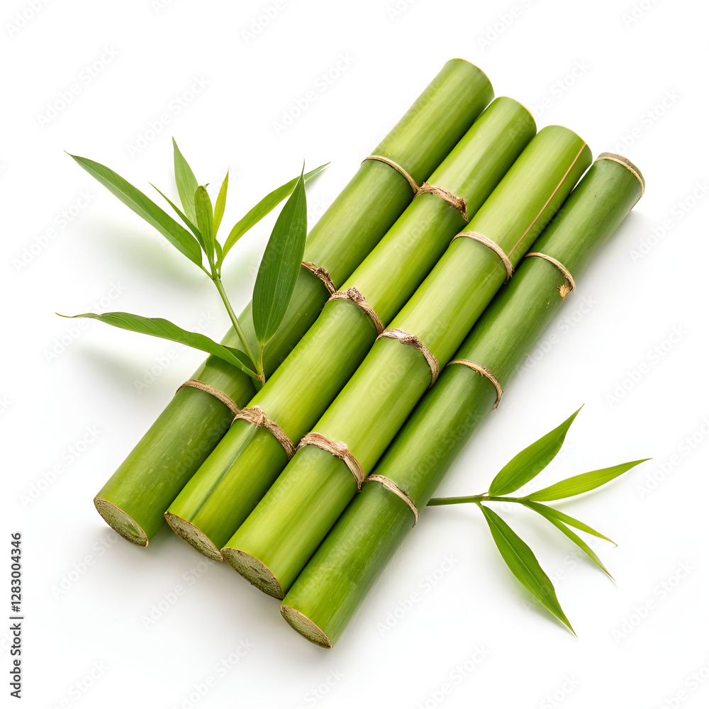 Fototapeta premium bamboo isolated on white background