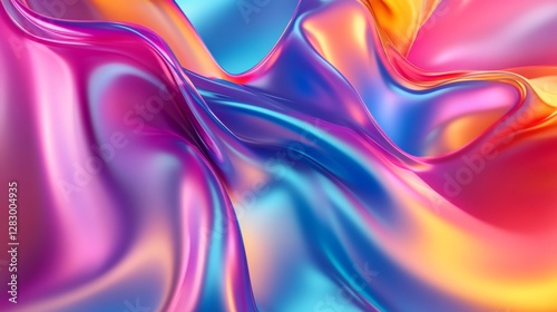 Wallpaper Mural abstract fluid liquid background with wavy pattern. colorful wavy pattern Torontodigital.ca