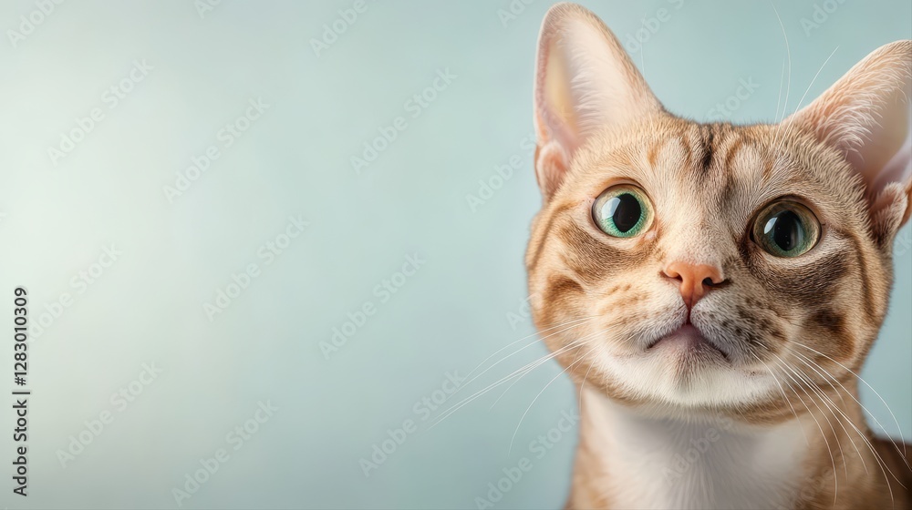 Enchanting cat with striking green eyes gazing intently, capturing the essence of feline beauty and mystery Enchanting cat with striking green eyes gazing intently, capturing the essence of feline beauty and mystery