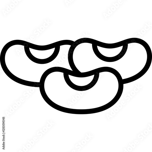 beans icon illustration design with outline