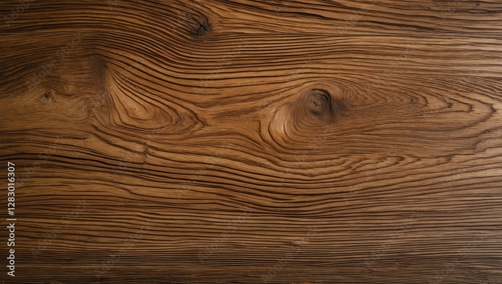 Naklejka premium Brown wood texture background with intricate grain patterns and knots in a natural finish