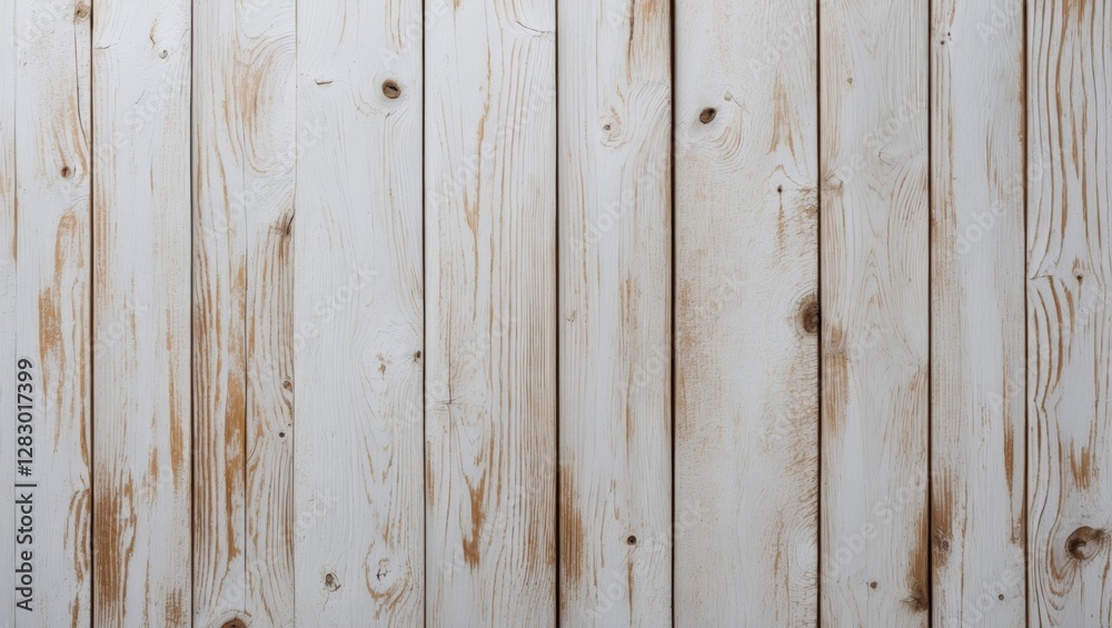 White wooden planks background with natural texture and weathered details suitable for various design applications White wooden planks background with natural texture and weathered details suitable for various design applications