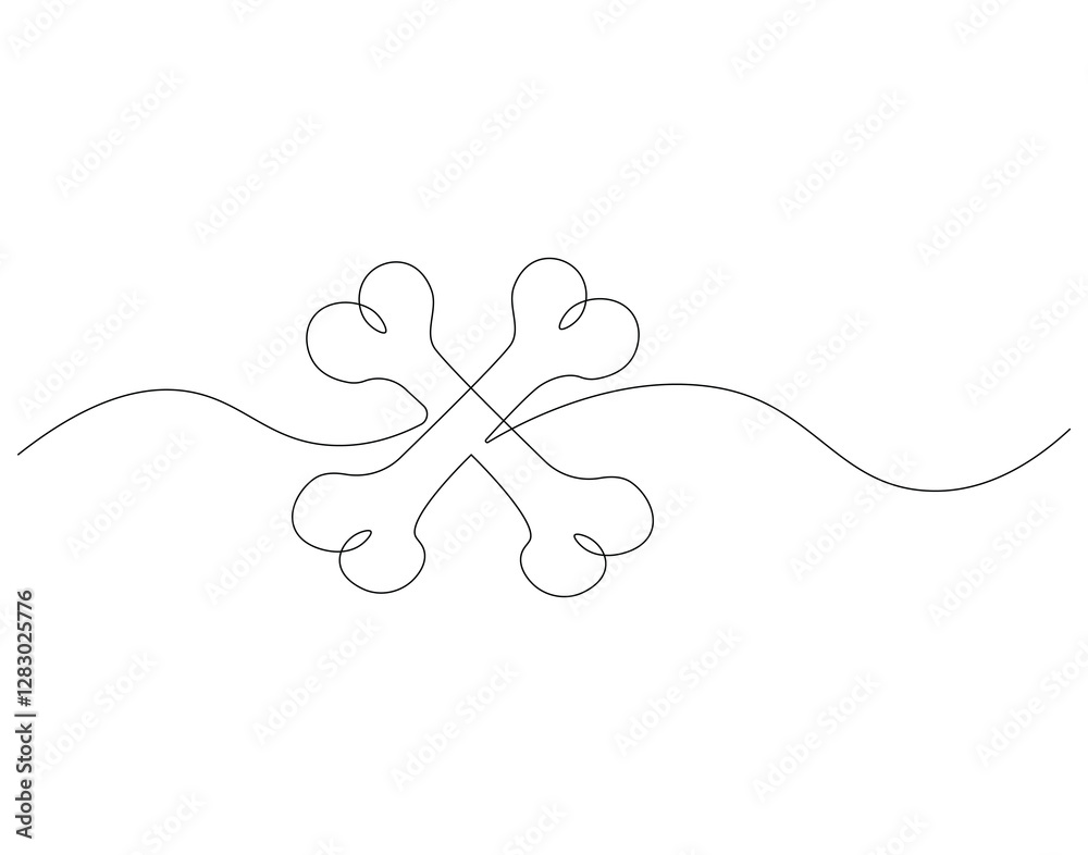 Continuous line drawing of human bone. Single line illustration of human bone design. National bone and joint day concept. Editable outline