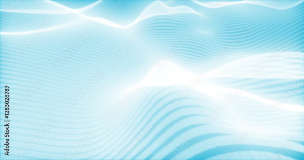 Obraz premium Image of white lines moving on blue background