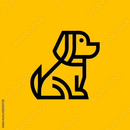 dog logo. Pet dog icon symbol template for graphic and web design collection logo vector illustration
