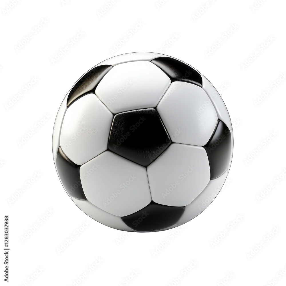 Naklejka premium Classic Soccer Ball Against on transparent background, football png