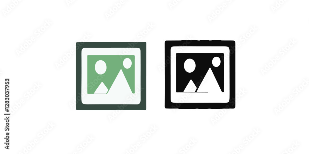 Print Image icon. Picture symbol. Photo album pictogram. Photo gallery vector illustration. Print Image icon. Picture symbol. Photo album pictogram. Photo gallery vector illustration.