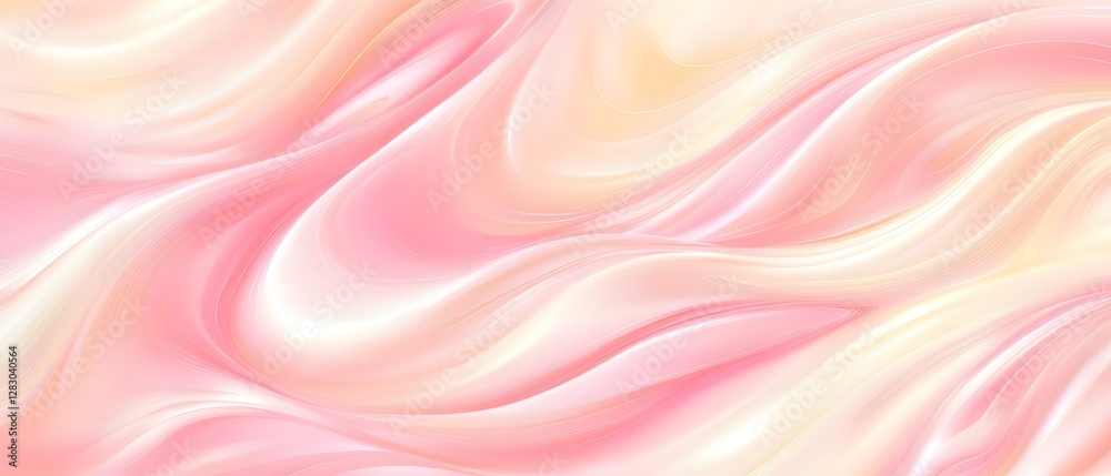 Obraz premium A pink and white background with a wave pattern