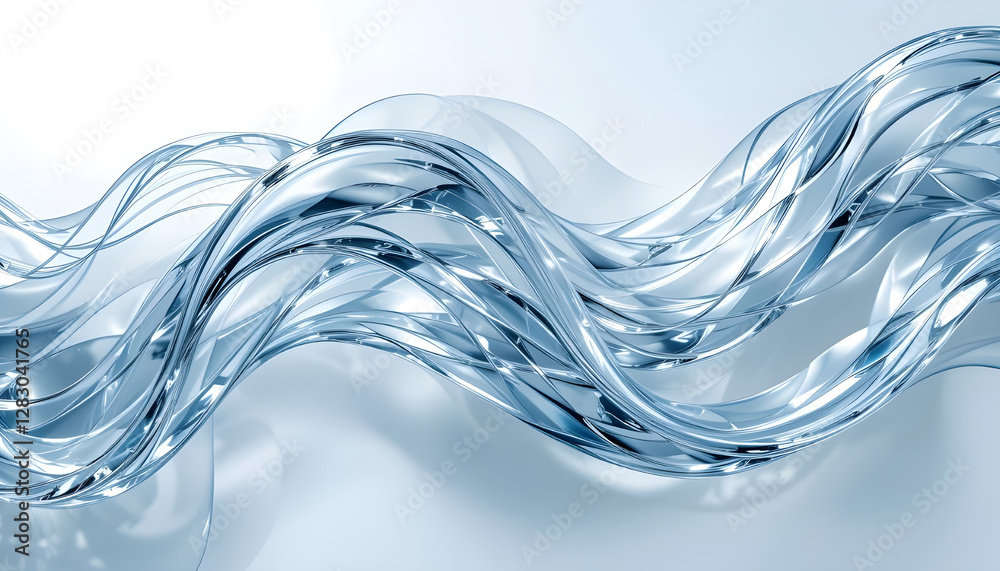 3d glass wave abstract design, clear and transparent, fluid motion, high-definition, modern aesthetic, top-down view 3d glass wave abstract design, clear and transparent, fluid motion, high-definition, modern aesthetic, top-down view
