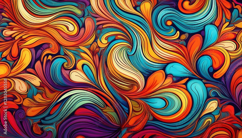 Abstract colorful seamless pattern background. Generated image Abstract colorful seamless pattern background. Generated image
