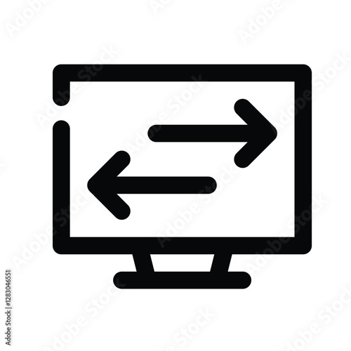 Transfer Icon for Digital Transactions, Data Movement, and File Sharing, Representing Network and Technology Concepts