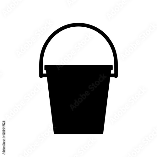 Bucket silhouette vector illustration