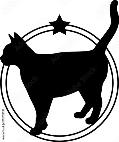 Cat silhouette, Cat, Cat breeds, logo, vector, silhouette, i love my dog, animal, illustration, icon, sign, design, black, symbol, pet, love