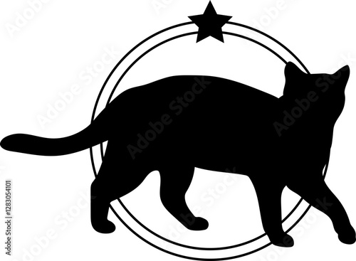 Cat silhouette, Cat, Cat breeds, logo, vector, silhouette, i love my dog, animal, illustration, icon, sign, design, black, symbol, pet, love