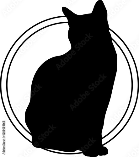 Cat silhouette, Cat, Cat breeds, logo, vector, silhouette, i love my dog, animal, illustration, icon, sign, design, black, symbol, pet, love