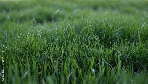 Wallpaper Mural Close-up view of lush green grass blades with varying heights and textures in well-maintained natural environment. Torontodigital.ca