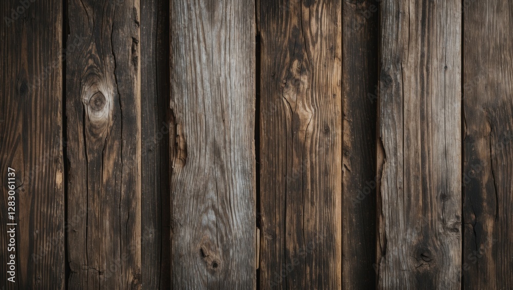 Rustic weathered wooden planks background with unique textures and tones ideal for vintage or natural themed design projects Rustic weathered wooden planks background with unique textures and tones ideal for vintage or natural themed design projects