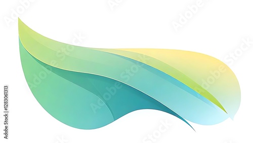 Abstract Green and Yellow Wave Design