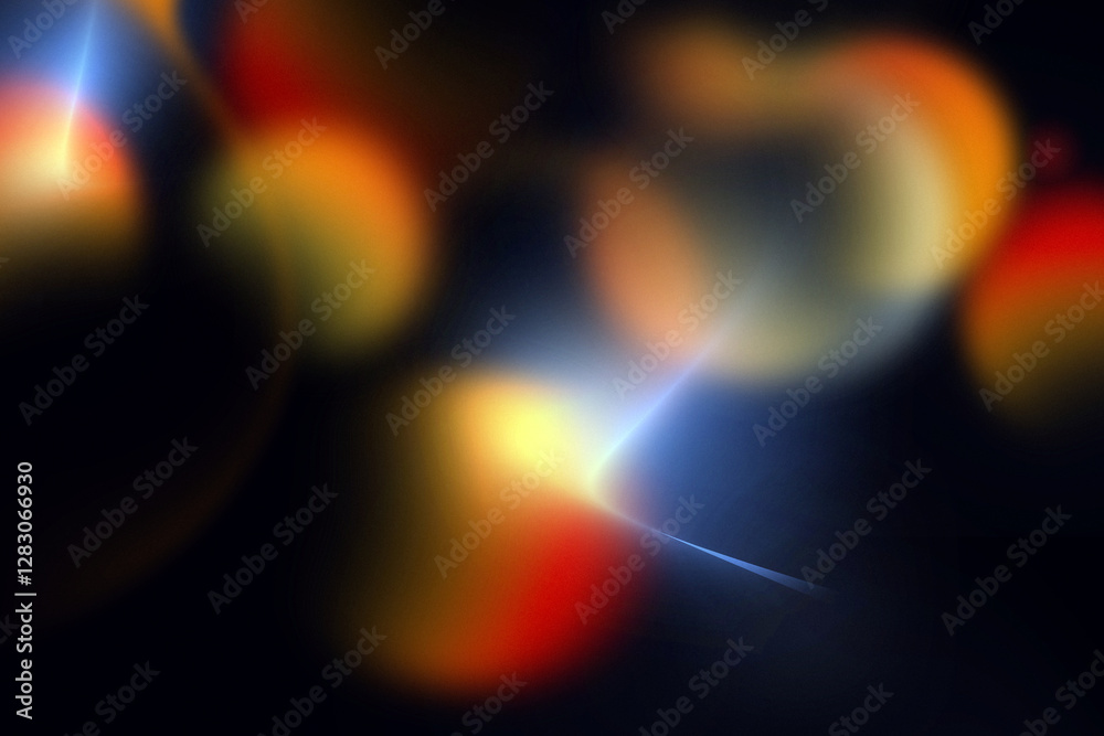 Abstract modern geometric circle gradient blurred colorful neon color flow trendy hologram on dark background effect graphic futuristic design for pattern banner web technology digital backdrop poster