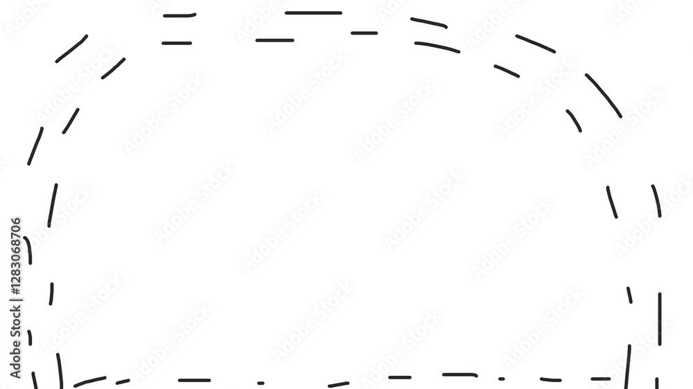 The double round frame consists of broken lines or segments.