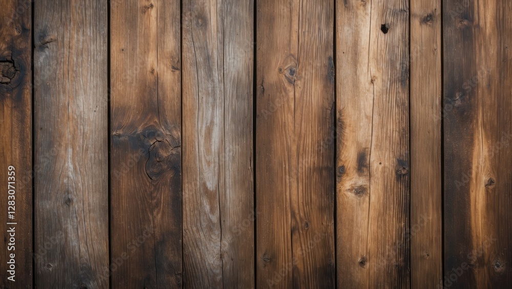 Fototapeta premium Rich textured wooden boards background with warm earthy tones for rustic and natural design themes. Ideal for various creative projects.