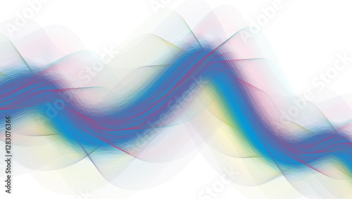 Abstract wave lines flowing smooth curve. Purple and Blue Flowing Waves designs. Spiral line art wave template for covers, posters, leaflets, flyers. Sound Wave with futuristic Fluid design 