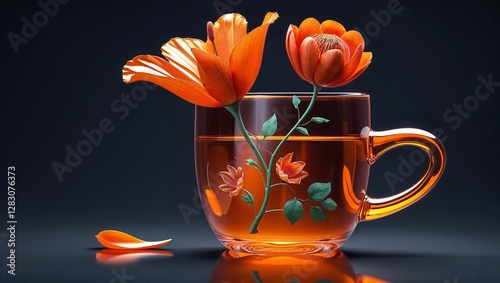 tulips in a glass