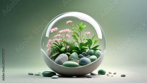 easter egg with flowers