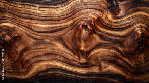 Wood background of polished walnut with rich, warm tones for a modern aesthetic