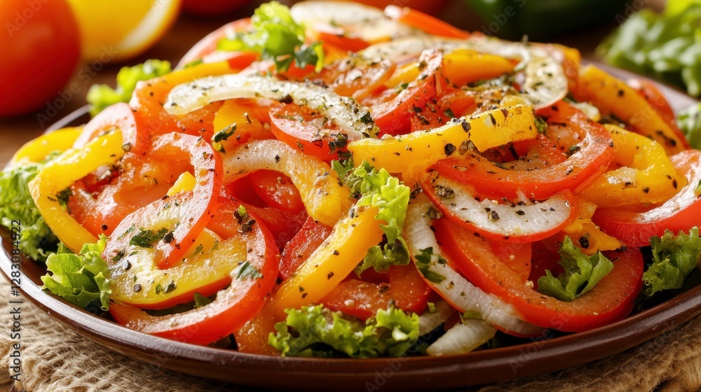 Fresh vegetable salad preparation kitchen food photography bright colors close-up healthy eating concept Fresh vegetable salad preparation kitchen food photography bright colors close-up healthy eating concept