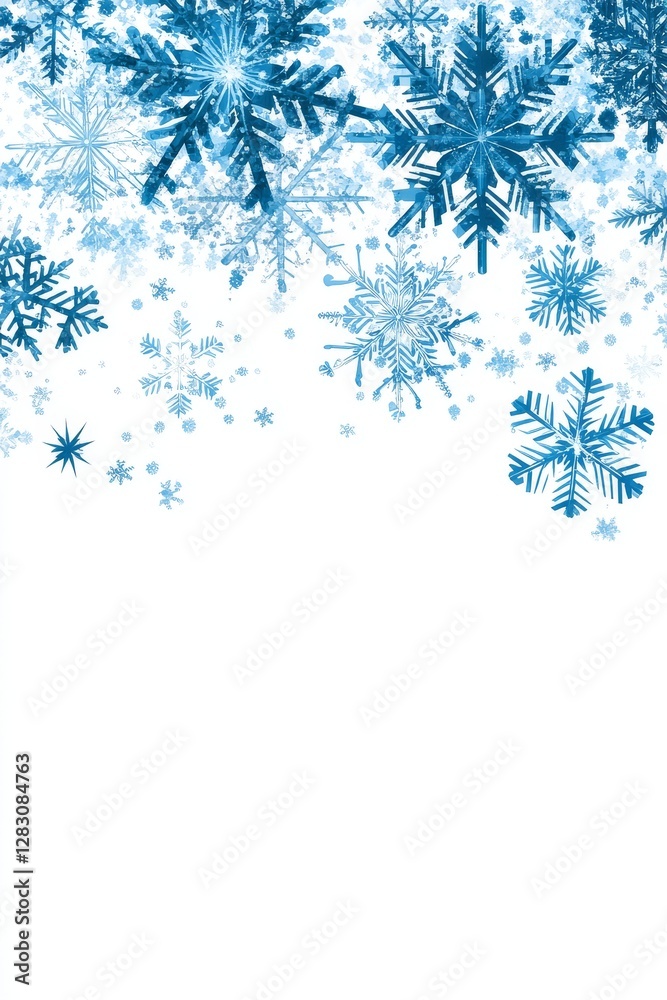 Beautiful snowflakes falling gracefully over a winter landscape Beautiful snowflakes falling gracefully over a winter landscape