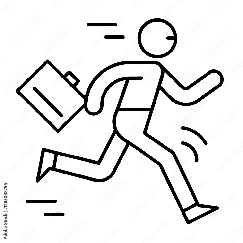 Running man vector illustration. Running man vector illustration.
