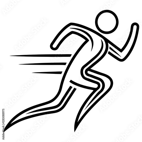 Running man vector illustration.