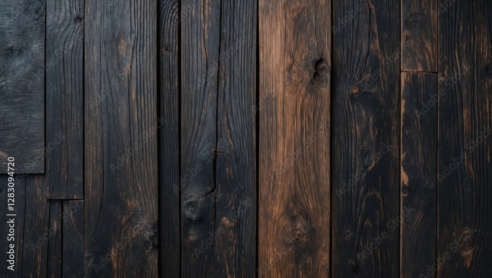Dark textured wooden surface with rich brown and black hues, suitable for backgrounds or rustic design projects. Dark textured wooden surface with rich brown and black hues, suitable for backgrounds or rustic design projects.