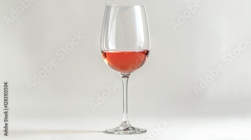 Crisp Studio Shot A Glass of Refreshing Ros Wine
