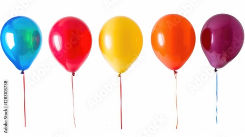 Vibrant Colorful Balloons Red Yellow Orange Blue Purple Party Decorations Festive Celebration