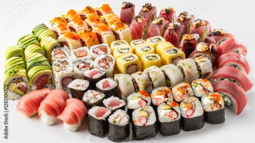 Assorted Sushi Platter California Rolls Avocado Rolls Tuna Salmon More