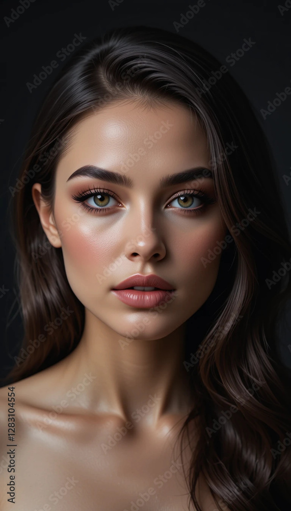 Fototapeta premium Beautiful brunette woman