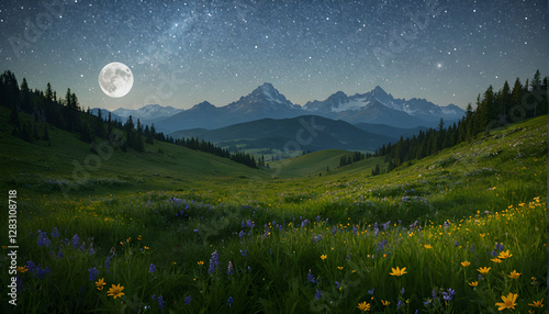 themoon in the mountains photo