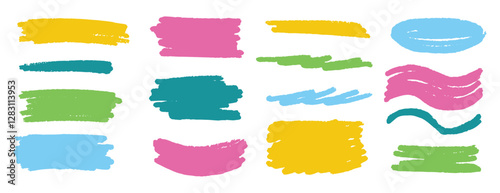 Brush paint background frame rectangle box. Brush paint text box shapes. Vector hand drawn banner set for design graphic element. 