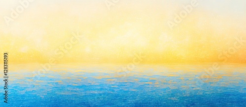Gradient sky blending soft blue and warm yellow hues, creating a serene artistic backdrop with a peaceful transition across the horizon.