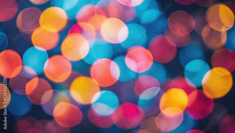 Colorful bokeh background with circular light spots in various sizes creating a vibrant and abstract design suitable for festive themes Colorful bokeh background with circular light spots in various sizes creating a vibrant and abstract design suitable for festive themes