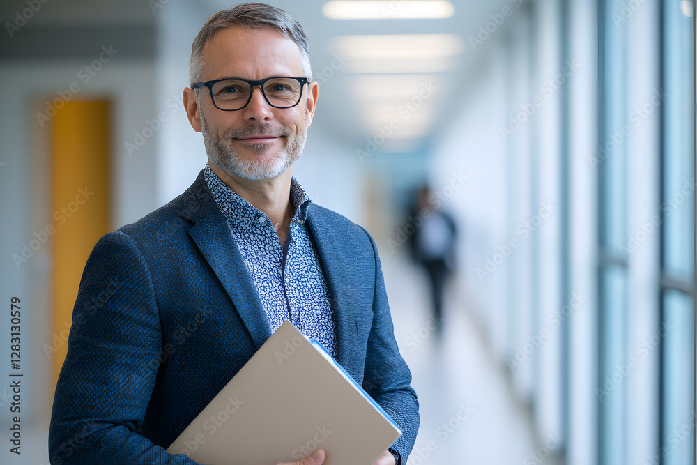 Fototapeta premium portrait of a businessman holding a folder
