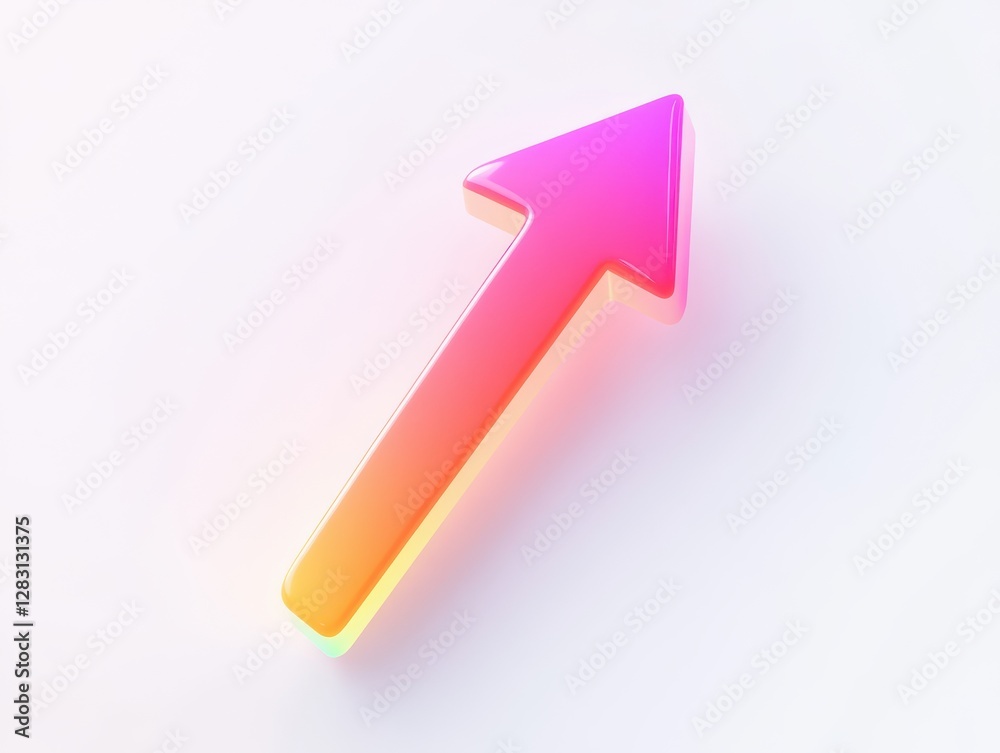 3D Up Arrow Icon Illustrating Business Growth and Success
3D Up Arrow Icon Illustrating Business Growth and Success