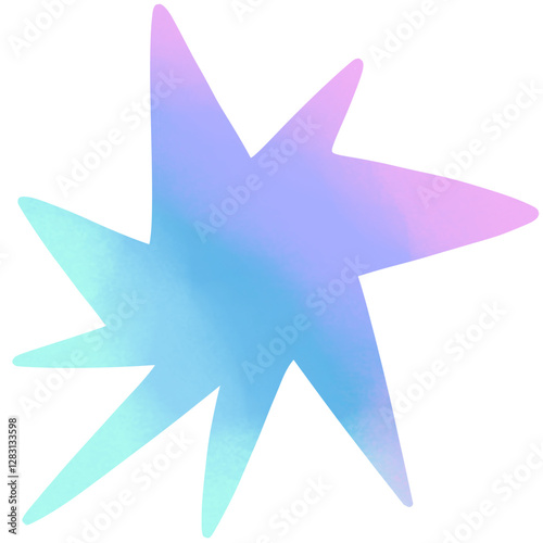 Doodle star sparkle effect decoration 