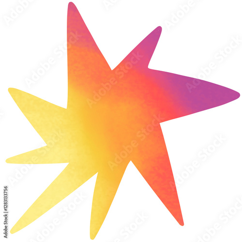 Doodle star sparkle effect decoration 