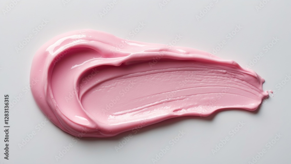 Smooth pink cream texture spread on white surface for cosmetic or artistic applications. Perfect for beauty, art, or skincare visuals. Smooth pink cream texture spread on white surface for cosmetic or artistic applications. Perfect for beauty, art, or skincare visuals.