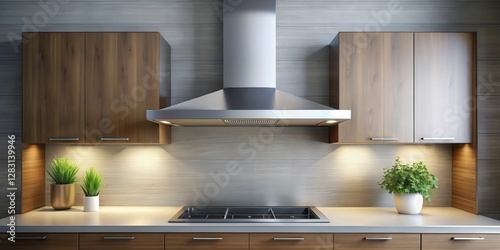 Range Hood in Modern Kitchen with Sleek Design, sleek design, appliance decor