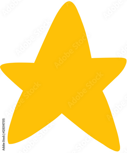 yellow star on white background